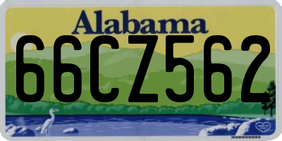 AL license plate 66CZ562