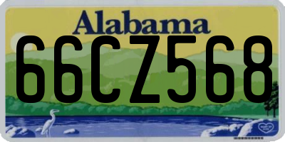 AL license plate 66CZ568