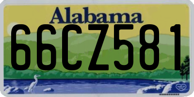 AL license plate 66CZ581