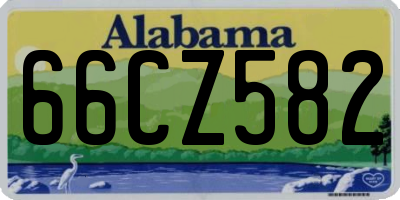 AL license plate 66CZ582