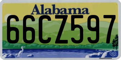AL license plate 66CZ597