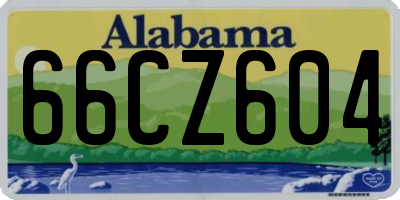 AL license plate 66CZ604