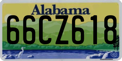 AL license plate 66CZ618