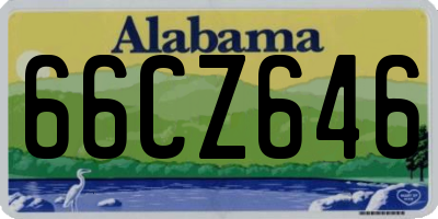 AL license plate 66CZ646