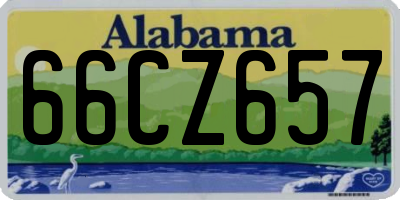 AL license plate 66CZ657