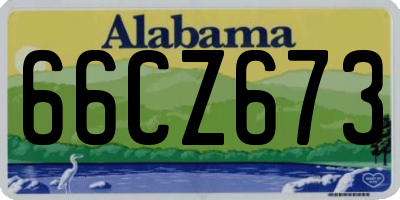 AL license plate 66CZ673