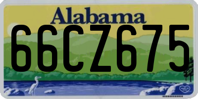 AL license plate 66CZ675
