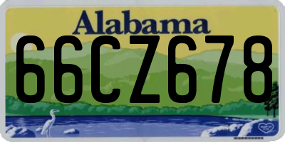 AL license plate 66CZ678