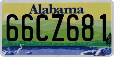 AL license plate 66CZ681