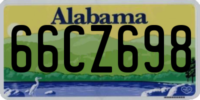 AL license plate 66CZ698