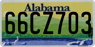 AL license plate 66CZ703