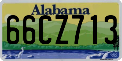 AL license plate 66CZ713
