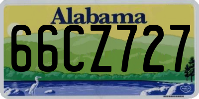 AL license plate 66CZ727