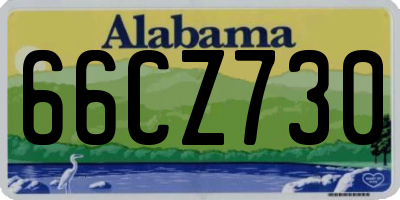 AL license plate 66CZ730