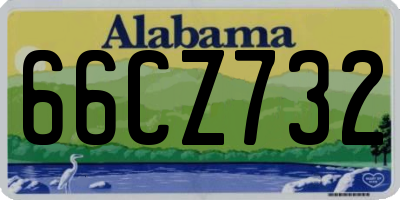 AL license plate 66CZ732