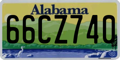 AL license plate 66CZ740
