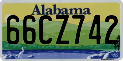 AL license plate 66CZ742