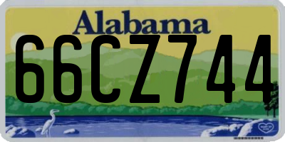 AL license plate 66CZ744