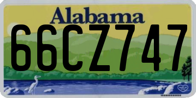 AL license plate 66CZ747