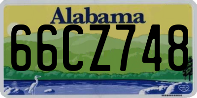 AL license plate 66CZ748