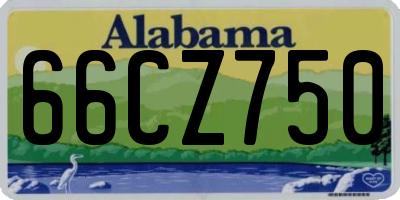 AL license plate 66CZ750