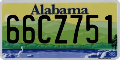 AL license plate 66CZ751
