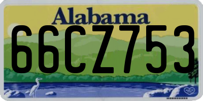 AL license plate 66CZ753