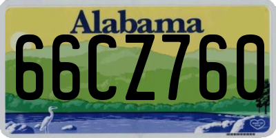 AL license plate 66CZ760