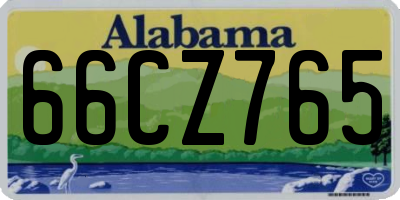 AL license plate 66CZ765