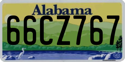 AL license plate 66CZ767