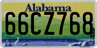 AL license plate 66CZ768