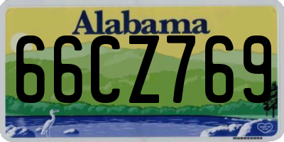 AL license plate 66CZ769