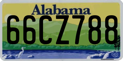 AL license plate 66CZ788