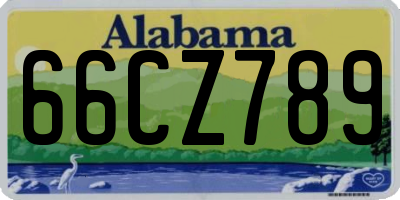 AL license plate 66CZ789