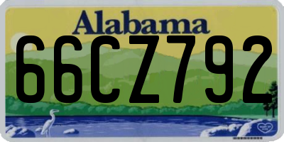 AL license plate 66CZ792