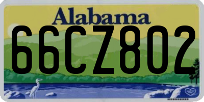 AL license plate 66CZ802