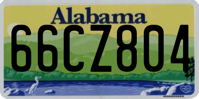 AL license plate 66CZ804