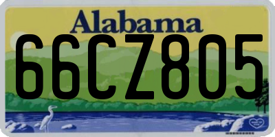 AL license plate 66CZ805