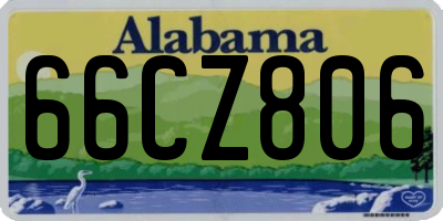 AL license plate 66CZ806