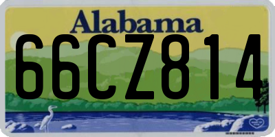 AL license plate 66CZ814