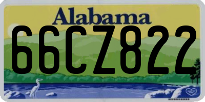 AL license plate 66CZ822