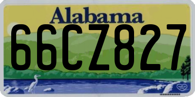 AL license plate 66CZ827