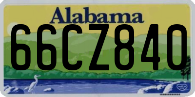 AL license plate 66CZ840