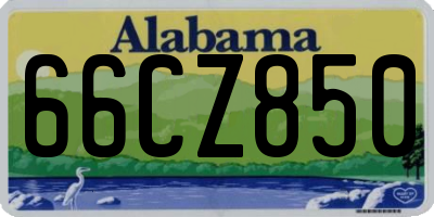 AL license plate 66CZ850