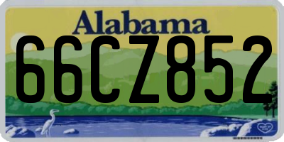 AL license plate 66CZ852