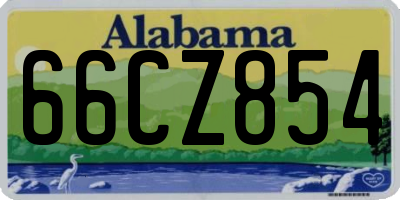 AL license plate 66CZ854