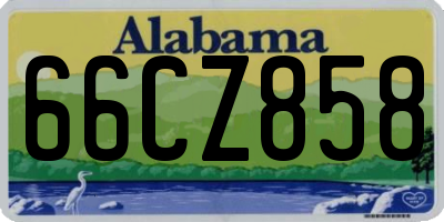AL license plate 66CZ858