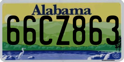 AL license plate 66CZ863