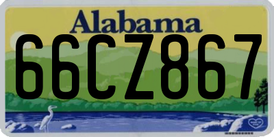 AL license plate 66CZ867