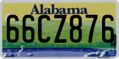 AL license plate 66CZ876